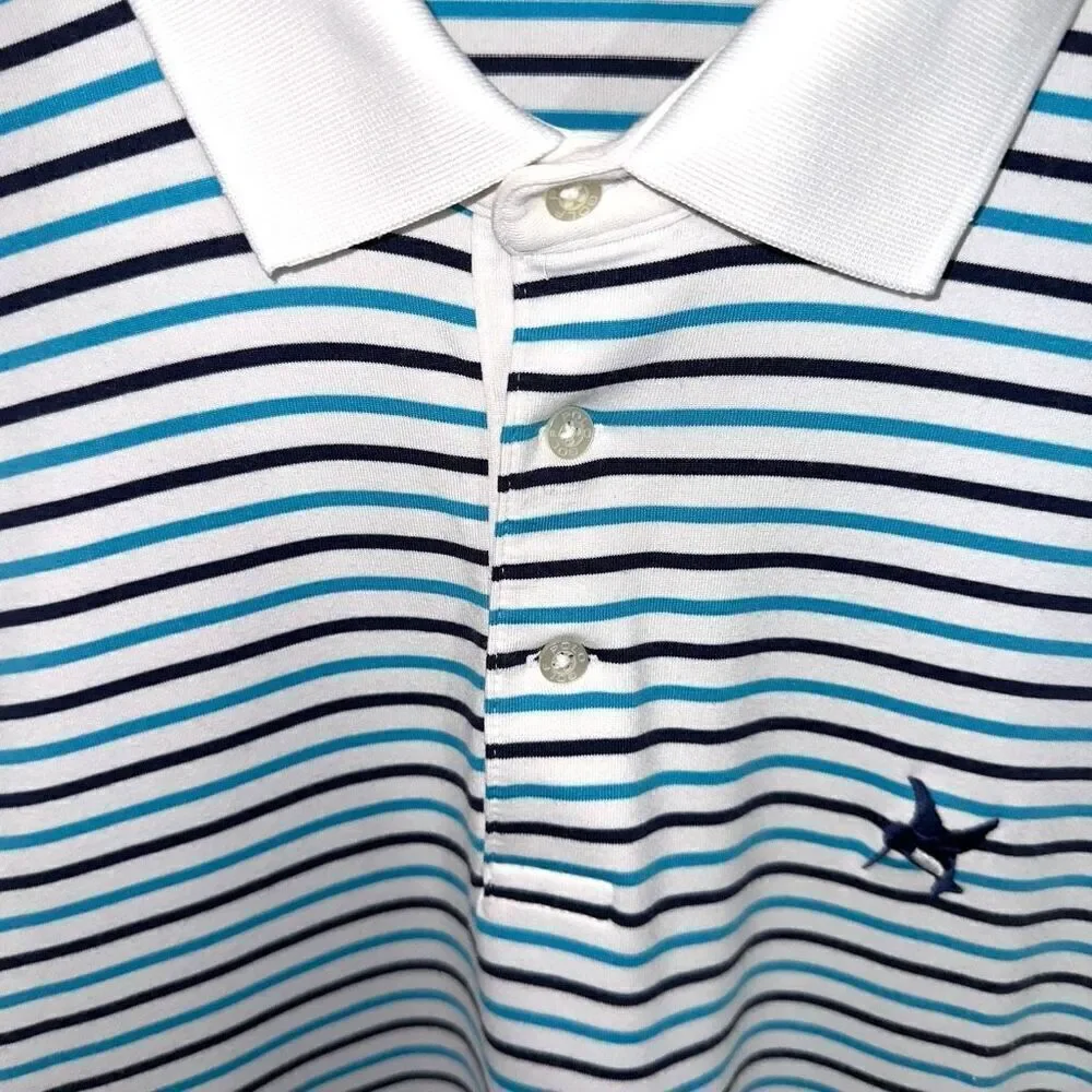 Teal & White Polo Ralph Lauren Golf Performance Golf Polo Shirt Size XL